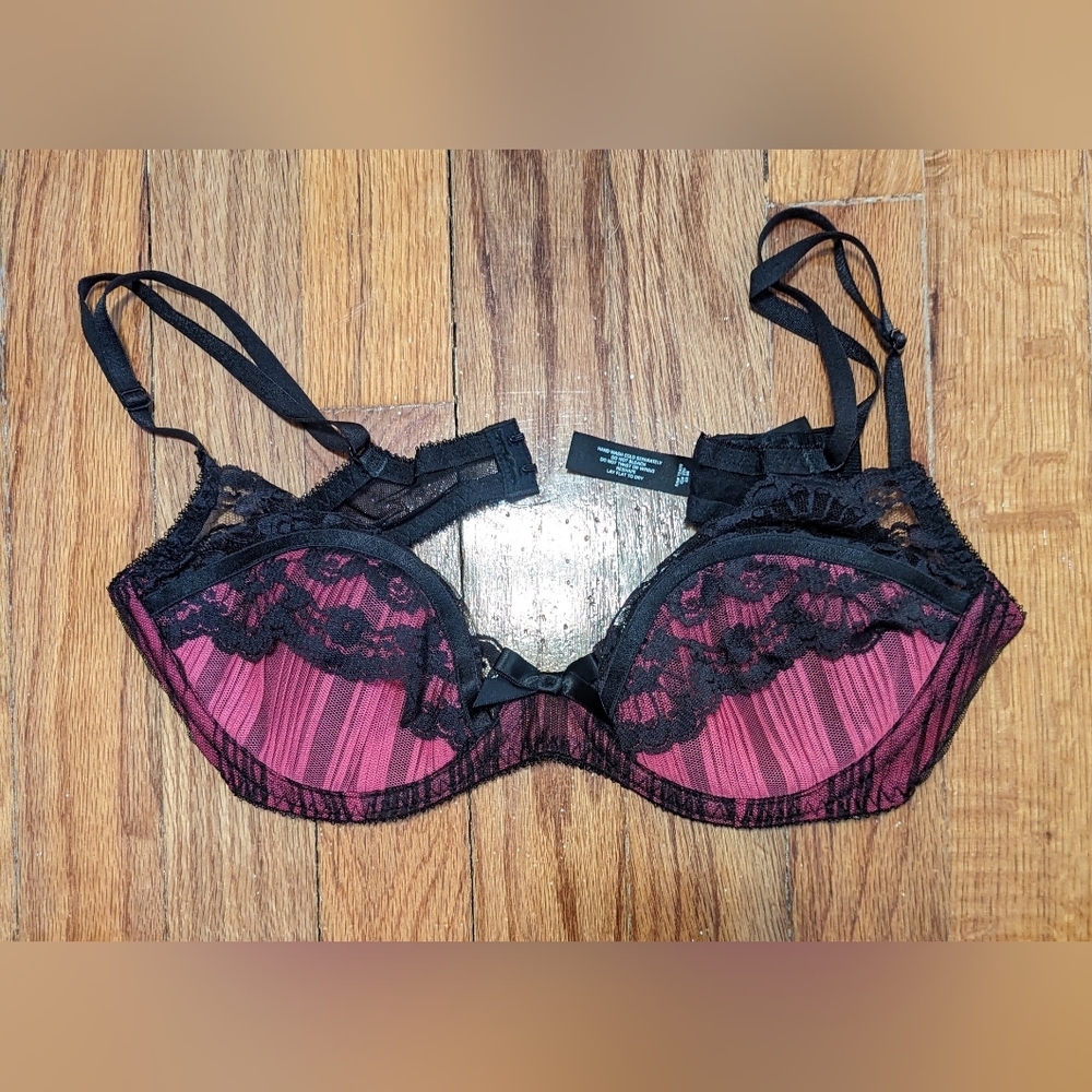 Y2K Victoria's Secret Mesh and Lace Bra (34B)